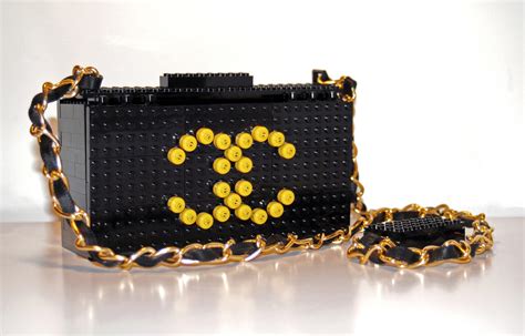 chanel black and white lego clutch|Chanel Lego bag.